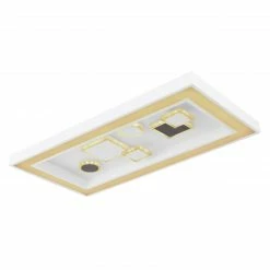 GLOBO eckige LED Wandleuchte mit CCT-Lichtfarbsteuerung & Fernbedienung & Memory Funktion aus Acryl rechteckig mir Dekorringe und Quadrate 3 Stufen auch über Wandschalter schaltbar Wandlampe weiß coffee -Wandleuchten Verkaufsladen eckige led wandleuchte mit 48289 36h1280x1280 globo 4828936