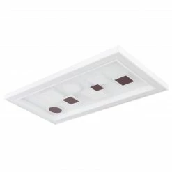 GLOBO eckige LED Wandleuchte mit CCT-Lichtfarbsteuerung & Fernbedienung & Memory Funktion aus Acryl rechteckig 3 Stufen auch über Wandschalter schaltbar Wandlampe weiß coffee -Wandleuchten Verkaufsladen eckige led wandleuchte mit 48289 55b1280x1280 globo 4828955