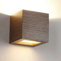 Cleoni Eichen-Furnierholz Wandleuchte in Würfelform mit dimmbarem Up- and Downlight, 12x12 cm 9 Cleoni Eichen-Furnierholz Wandleuchte in Würfelform mit dimmbarem Up- and Downlight, 12x12 cm -Wandleuchten Verkaufsladen eichenfurnierholz wandleuchte wrfelform mit 1276184 cleoni 8816a1208 1