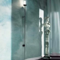 BRAGA Illuminazione Fackelleuchte im Landhausstil Oberfläche mit Patina in Rost-Braun