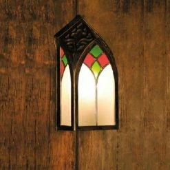 Robers Leuchten Flache Wandleuchte mit farbiger Bleiverglasung