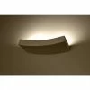 Sollux gebogene Uplight G9 Wandleuchte aus Glas und Keramik Wandlampe weiß 36 x 6 x 16 cm