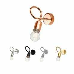 LHG Lights Geschwungene Wandleuchte im Industrial-Style in 6 Farben