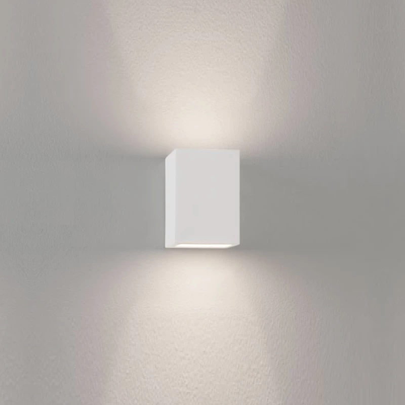 Illumina Astro Lighting Gipswandleuchte Mosto, Up & Down, Lichteffekt, eckig, weiß, modern 2 Illumina Astro Lighting Gipswandleuchte Mosto, Up & Down, Lichteffekt, eckig, weiß, modern – Bild 2