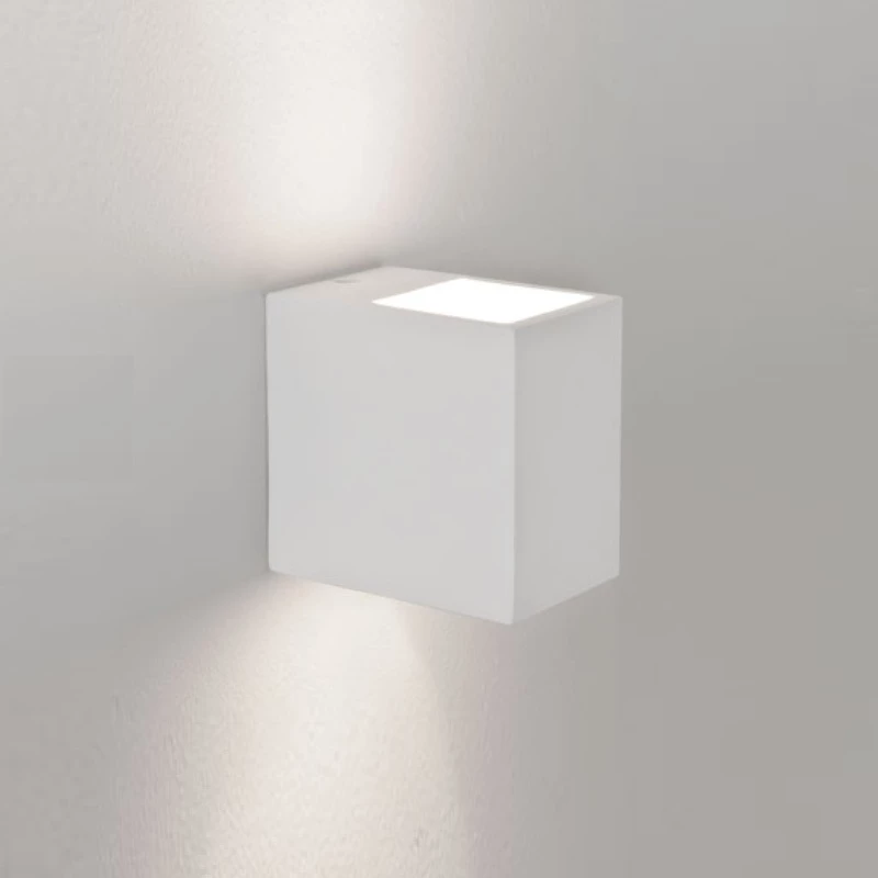 Illumina Astro Lighting Gipswandleuchte Mosto, Up & Down, Lichteffekt, eckig, weiß, modern 3 Illumina Astro Lighting Gipswandleuchte Mosto, Up & Down, Lichteffekt, eckig, weiß, modern – Bild 3