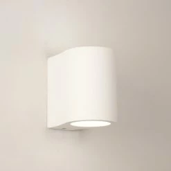 Illumina Astro Lighting Gipswandleuchte Pero, Up & Down, rund, weiß, modern, Lichteffekt