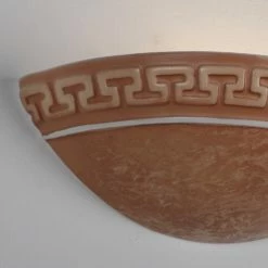 LHG Lights Gipswandleuchte in Terracotta im antiken Stil mit Wandfluter-Effekt 5 LHG Lights Gipswandleuchte in Terracotta im antiken Stil mit Wandfluter-Effekt -Wandleuchten Verkaufsladen gipswandleuchte terracotta antiken stil 802642 lhg appliquelacata21224
