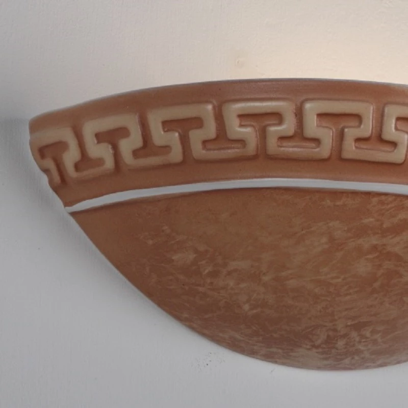 LHG Lights Gipswandleuchte in Terracotta im antiken Stil mit Wandfluter-Effekt 3 LHG Lights Gipswandleuchte in Terracotta im antiken Stil mit Wandfluter-Effekt – Bild 3