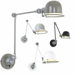 Steinhauer Wandleuchte im Industrie-Stil mit einstellbarem Arm, Klassiker, schwenkbar, mit Direktschalter, E14, in 4 Farben