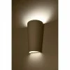 Sollux halbrunde Up- and Downlight E27 Wandleuchte aus Keramik Wandlampe weiß 29 x 16 x 11 cm
