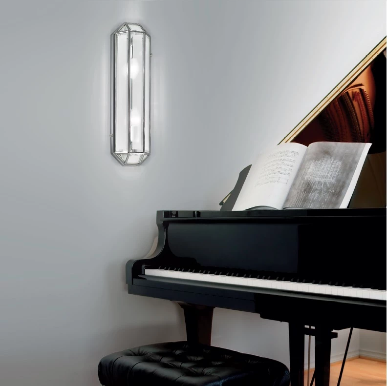 Cremasco Illuminazione handgefertigte Wandleuchte mit hochwertigem Kristallglas, in vier edlen Oberflächen und zwei Glasarten wählbar 1 Cremasco Illuminazione handgefertigte Wandleuchte mit hochwertigem Kristallglas, in vier edlen Oberflächen und zwei Glasarten wählbar