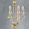 FERRO LUCE Handgemachte Wandleuchte - 3-flammig - Made in Italy - Weiss - Gold