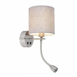 GLOBO höhenverstellbare LED Wandleuchte aus Stoff matt Kombination WL fix und Flexo Strahler 2 getrennte Schalter Wandlampe grau mit 16 GLOBO höhenverstellbare LED Wandleuchte aus Stoff matt Kombination WL fix und Flexo Strahler 2 getrennte Schalter Wandlampe grau mit -Wandleuchten Verkaufsladen hhenverstellbare led wandleuchte aus 15185 2Wg1280x1280 globo 151852w