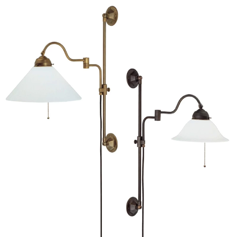 Berliner Messinglampen höhenverstellbare Wandleuchte in Berliner-Messing oder Antik mit Opalglas und Zugschalter 1 Berliner Messinglampen höhenverstellbare Wandleuchte in Berliner-Messing oder Antik mit Opalglas und Zugschalter