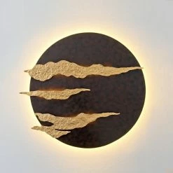 Holländer LED-Wandleuchte Firmamento, braun schwarz