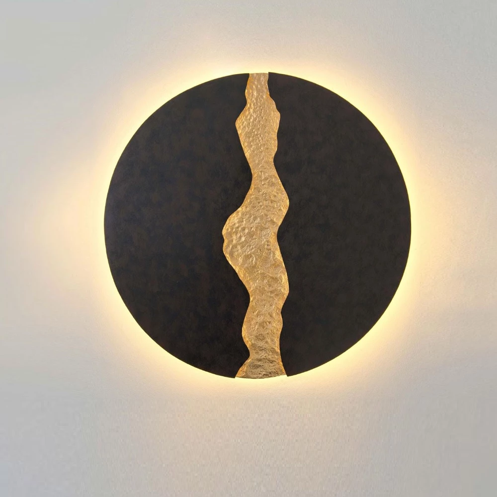 Holländer LED-Wandleuchte Lava, braun schwarz 1 Holländer LED-Wandleuchte Lava, braun schwarz