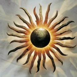 Holländer Wandleuchte Sonne von Holländer in gold, 70cm