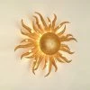 Holländer Wandleuchte Sonne, Eisen gold, 45cm