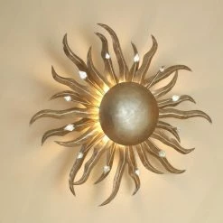 Holländer - Sonne Wandleuchte in silber