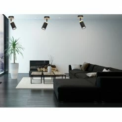 LHG Lights Holz Deckenstrahler schwarz, 1-flammig, inkl. LED 5W GU10 -Wandleuchten Verkaufsladen holz deckenstrahler schwarz1flammiginklled gu10 1413322 lhg 141714