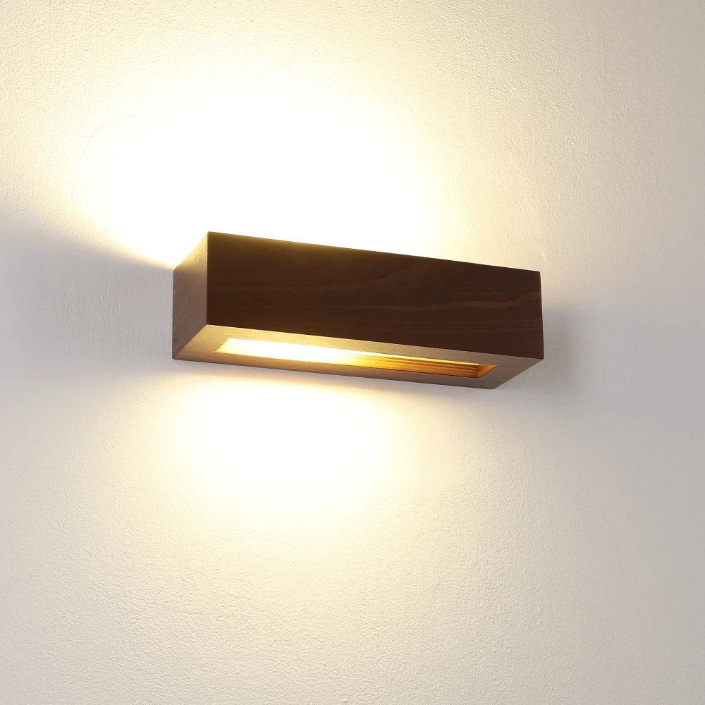 Cleoni Holzwandleuchte Caspe 30 in Furnier Meranti 1 Cleoni Holzwandleuchte Caspe 30 in Furnier Meranti