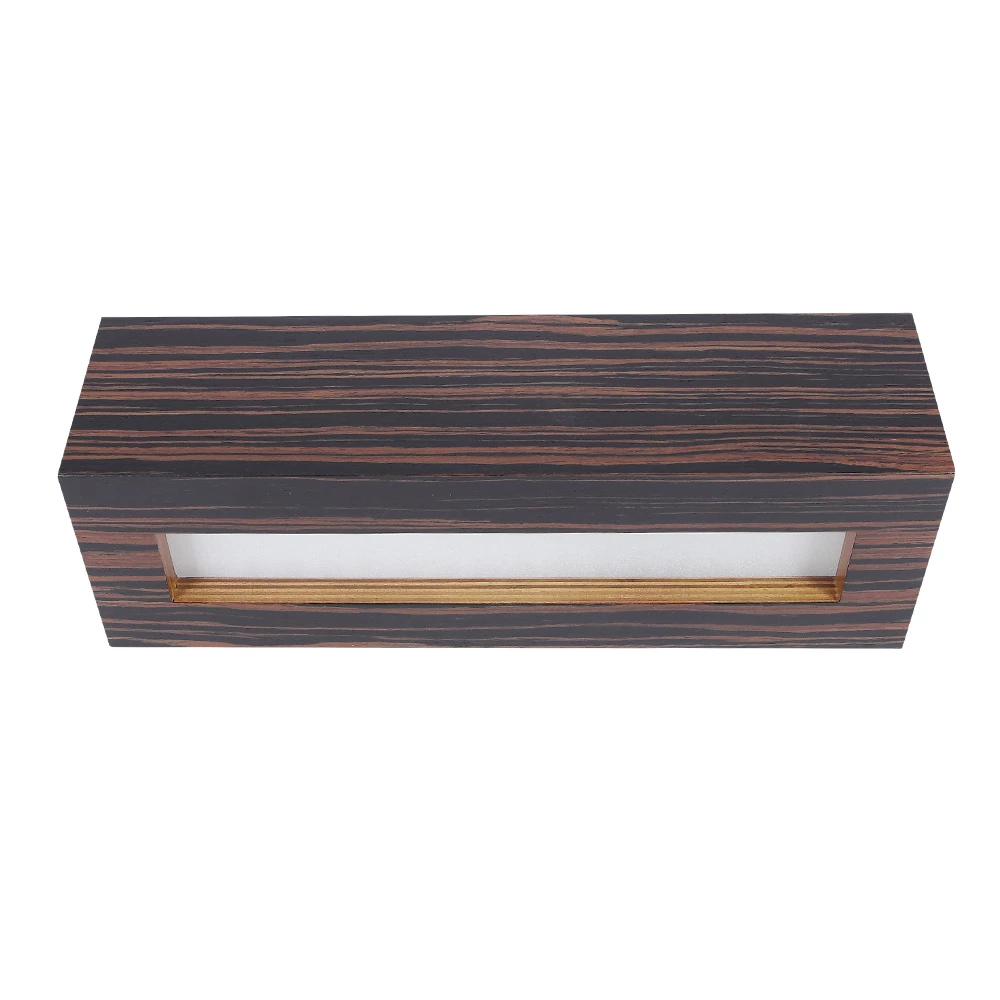 Cleoni Holzwandleuchte Caspe 30 in Furnier Zebrano dunkel 2 Cleoni Holzwandleuchte Caspe 30 in Furnier Zebrano dunkel – Bild 2