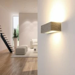 Cleoni Holzwandleuchte, Furnier, Eiche grau 8 Cleoni Holzwandleuchte, Furnier, Eiche grau -Wandleuchten Verkaufsladen holzwandleuchtefurniereiche grau 1276092 cleoni 8814a1212