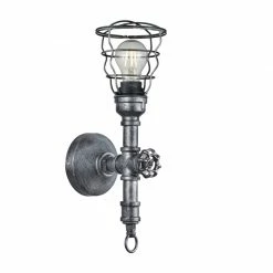 Trio Industrial Style Wandleuchte im Retro Glühbirnen Stil mit Wasserrohr -Wandleuchten Verkaufsladen industrial style wandleuchteretro glhbirnen 1306263 trio 207000188