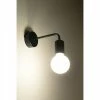 Sollux Industrial-Style E27 Wandleuchte hängend aus Stahl vintage ideal für Filament-Leuchte Wandlampe schwarz