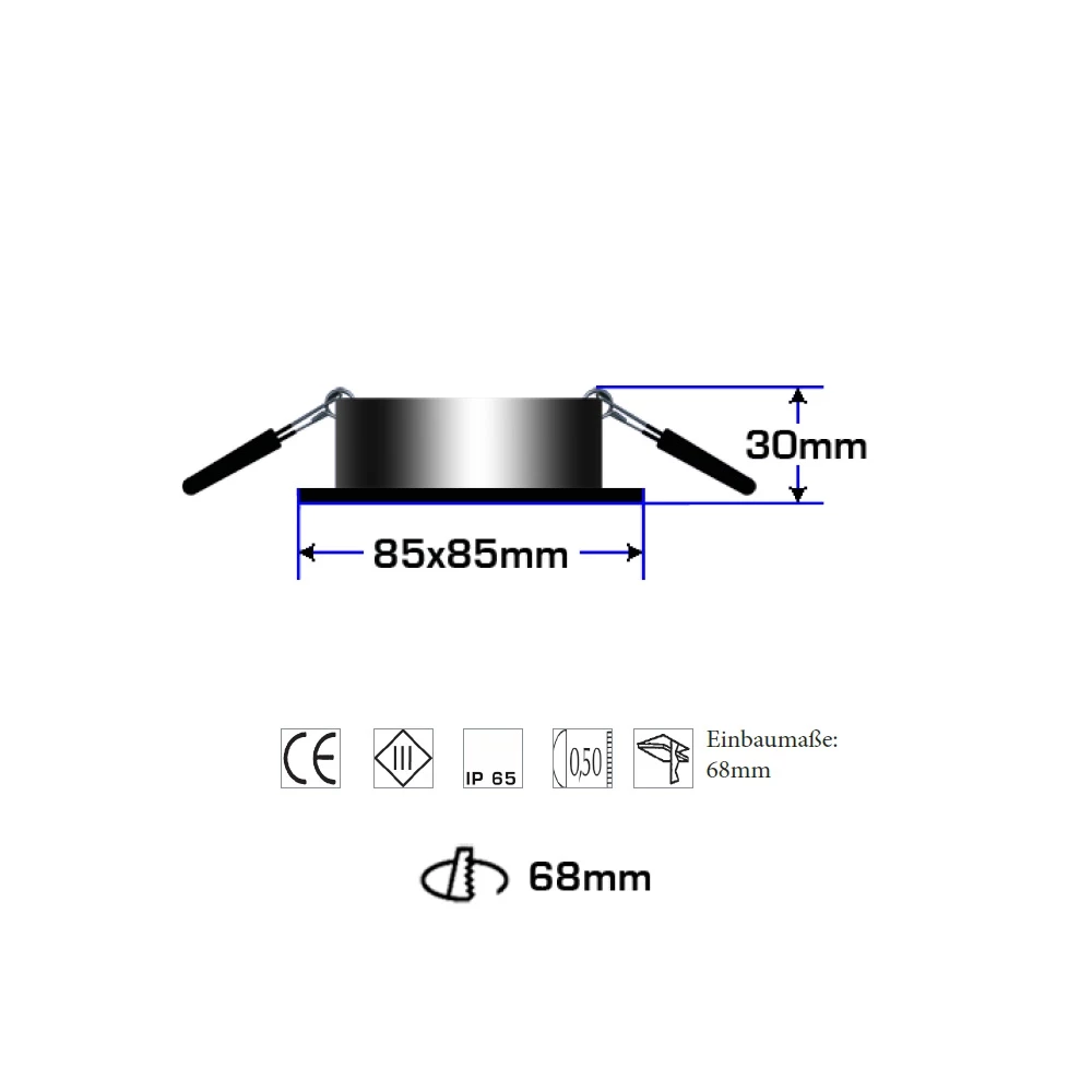 LHG Lights IP65 Feuchtraumleuchte mit Blendschutzglas inkl. 7W LED nicht dimmbar 2 LHG Lights IP65 Feuchtraumleuchte mit Blendschutzglas inkl. 7W LED nicht dimmbar – Bild 2