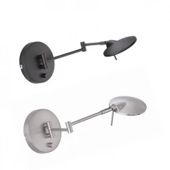 Trio klassische LED Wandleuchte mit schwenkbarem Arm, stufenlos dimmbar, 2 Varianten, inkl. LED 8W
