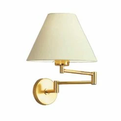 Knapstein klassische Wandleuchte mit Schirm Silkolite, schwenkbar, 2 Varianten