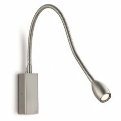 Knapstein LED Wandleuchte Leseleuchte mit Schalter, Flexarm, LED-Spot, 3 Oberflächen