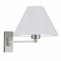 Knapstein Wandleuchte mit Schirm Honanseide, schwenkbar, 2 Varianten