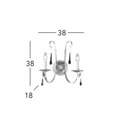 Kolarz® Wandleuchte Fiorenza 2-flammig in gold, schwarz -Wandleuchten Verkaufsladen kolarzwandleuchte fiorenza2flammig goldschwarz 0057 62 3 Bk s1 kolarz 0057623bk