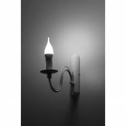 Sollux Landhaus E14 Kerzenleuchter Wandleuchte Wandlampe in weiß oder schwarz verfügbar