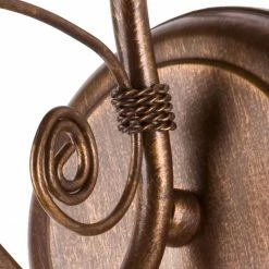 LHG Lights Landhaus Wandleuchte mit Glasschirm weiß matt braun antik Wandlampe 25 x 30 cm -Wandleuchten Verkaufsladen landhaus wandleuchte mit glasschirm 096673c L lhg 9667