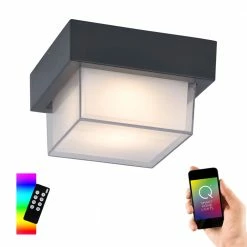 Paul Neuhaus LED Außendeckenleuchte, Q®, Smart Home, ZigBee, weiß o. anthrazit
