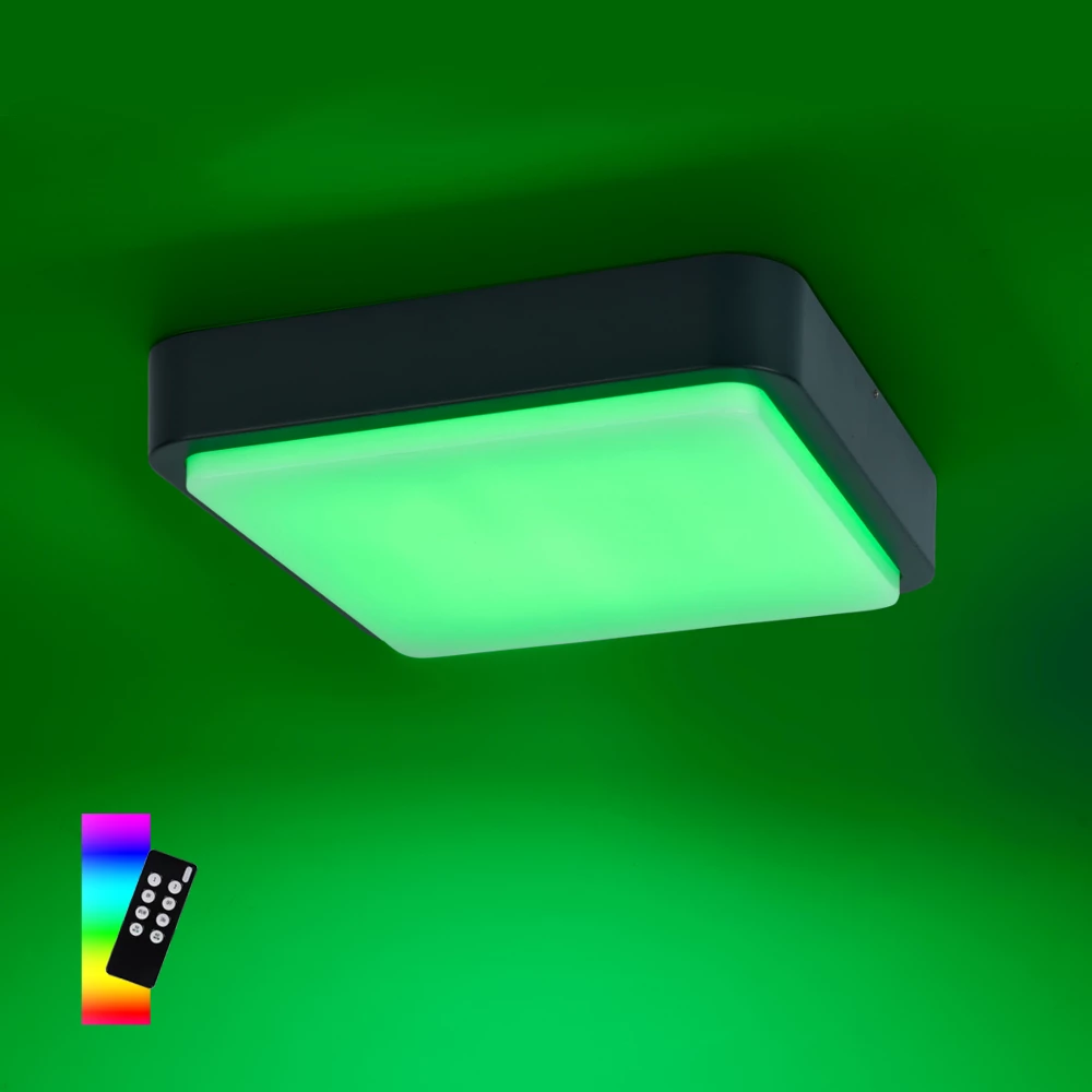 Paul Neuhaus LED Außendeckenleuchte, Smart Home, Q®, eckig, weiß o. anthrazit 1 Paul Neuhaus LED Außendeckenleuchte, Smart Home, Q®, eckig, weiß o. anthrazit