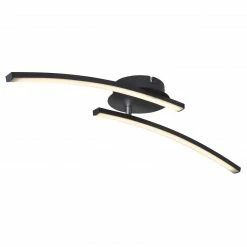 GLOBO LED Deckenleuchte mit CCT-Lichtfarbsteuerung matt länglich 2 Stäbe gebogen beweglich CCT über Wandschalter Deckenlampe schwarz und -Wandleuchten Verkaufsladen led deckenleuchte mit cctlichtfarbsteuerung 67129 12f1280x1280 globo 6712912