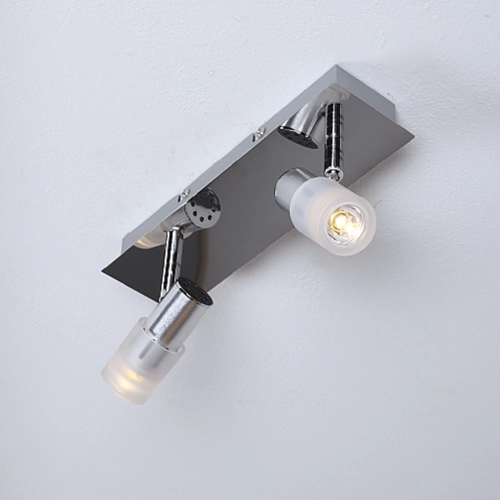 LHG Lights LED Deckenleuchte, Chorm, 2-flammig, modern, Strahler verstellbar 4 LHG Lights LED Deckenleuchte, Chorm, 2-flammig, modern, Strahler verstellbar – Bild 4