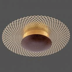 Paul Neuhaus LED Deckenleuchte, Metall, Gold, Rost, Rund, D= 45cm, Simply Dim