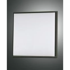 Fabas LED Deckenleuchte, schwarz, 30x30 cm, Kunststoffabdeckung, LED 30 Watt