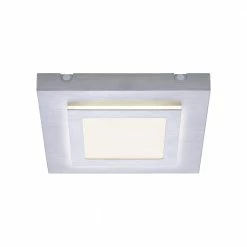 Paul Neuhaus LED Deckenpanel 5W, 30x30cm, Fernbedienung, 3000K warmweiß, Alu