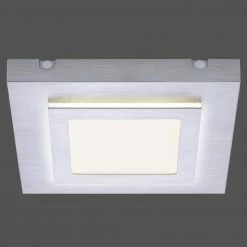 Paul Neuhaus LED Deckenpanel 5W, 30x30cm, Satellite Aluminium, 3000K warmweiß