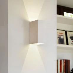 Illumina Astro Lighting LED Gipswandleuchte, eckig, indirekte Lichtverteilung, 16 cm hoch