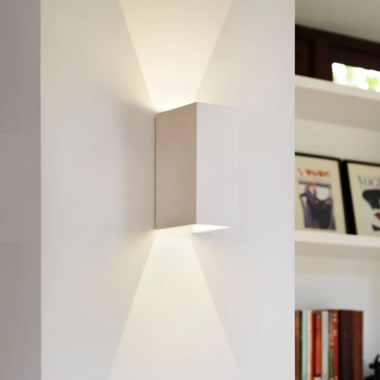 Illumina Astro Lighting LED Gipswandleuchte, eckig, indirekte Lichtverteilung, 16 cm hoch 1 Illumina Astro Lighting LED Gipswandleuchte, eckig, indirekte Lichtverteilung, 16 cm hoch