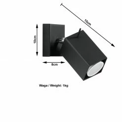 LHG Lights LED Strahler Merida 1 Stahl schwarz für Wand oder Decke -Wandleuchten Verkaufsladen led strahler merida stahl 1329513 lhg 132951