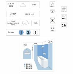 Illumina Astro Lighting LED Wandeinbauleuchte, Innen & Außen, IP65, LED warmweiß, 4 Varianten -Wandleuchten Verkaufsladen led wandeinbauleuchteinnenauenip65led warmwei varianten 910512 illuminaastrolighting