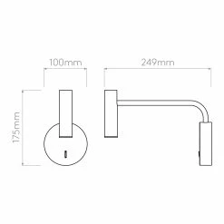 Illumina Astro Lighting LED Wandleseleuchte, L 24,9cm, schwarz o. weiß, Schalter, ausrichtbar -Wandleuchten Verkaufsladen led wandleseleuchtelnge 249cmschwarzschalterausrichtbar 1058033technical 36522 illuminaastrolighting 1058033